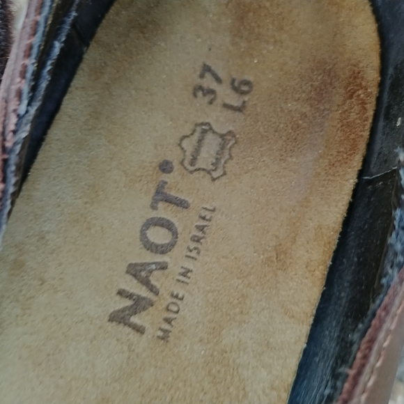 Naot brown leather Mary Jane strap heeled shoes women's 6 - Picture 5 of 10